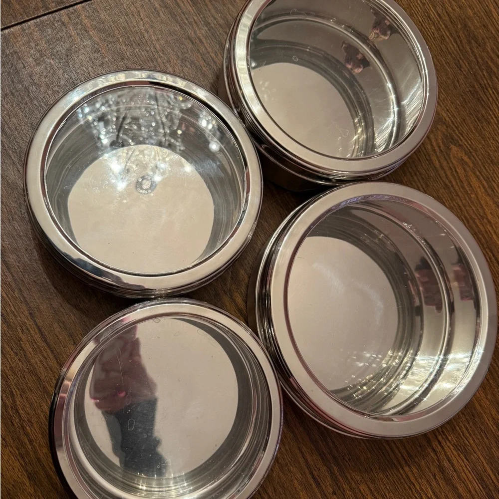Silver Round Food Storage Containers for Kitchen - Picture 4 of 6